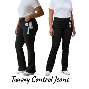 Riders by Lee Women's Black  Boot Cut  Mid-Rise Stretchy Jeans, Size 20P